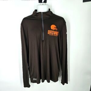 Cleveland Browns Men XL Long Sleeve 1/4 Zip Shirt New Era NFL Combine Authentic